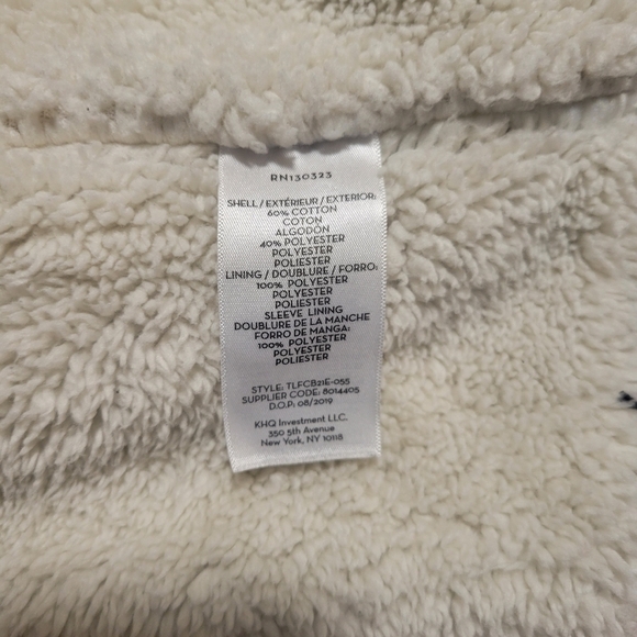 Timberland Kids L/G (6) Black Full-Zip Sherpa Lined Hoodie Sweatshirt Jacket - Picture 9 of 9